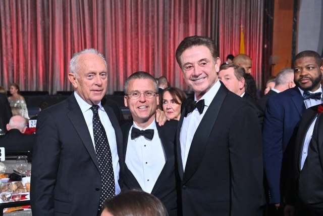 Rick Pitino and Chris Vaupel posing for a photo at the St. John's University Presdient's Dinner