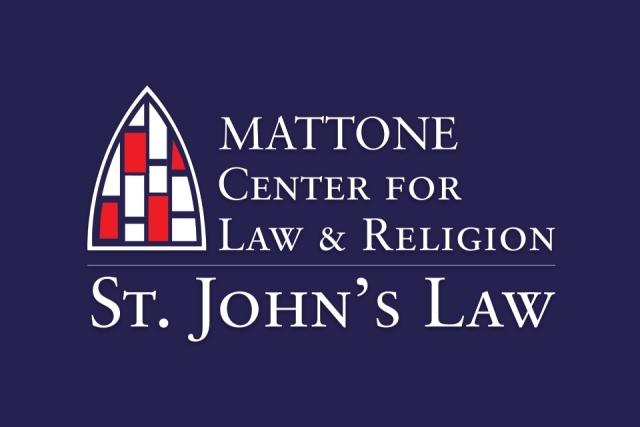 The St. John's Law Mattone Center for Law and Religion logo.