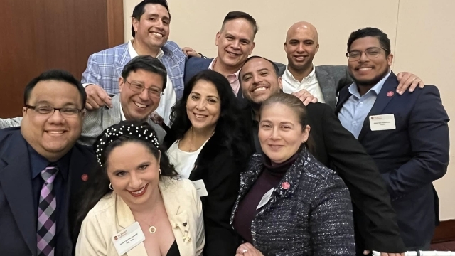 Hispanic and Latinx Alumni Chapter pose for a group photo