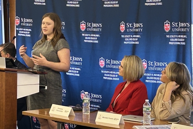 Student and CCPS personnel at lecture series