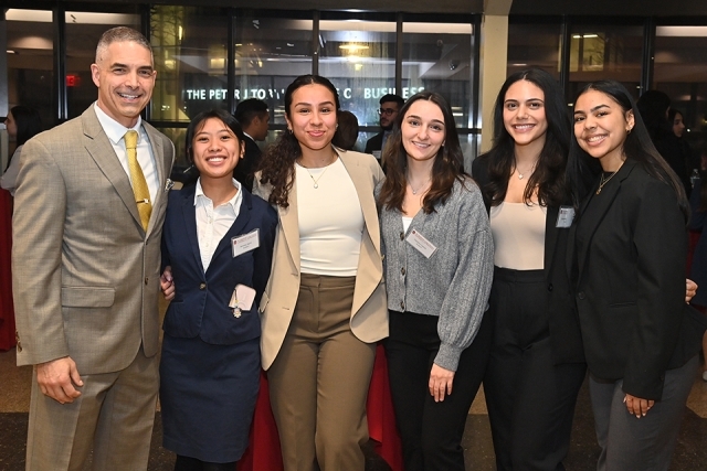 CPHS students pose for a photo with documentary viewing attendee