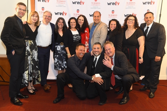 Michael Sheehan ’87SVC posing for photo at St. John's TV Club 50th Anniversary