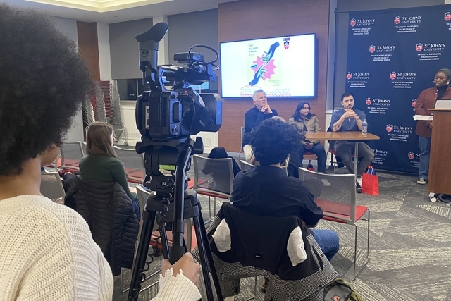 Michael Sheehan '87SVC on panel at St. John's University 