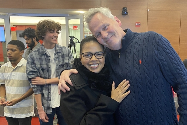 Michael Sheehan ’87SVC hugging female