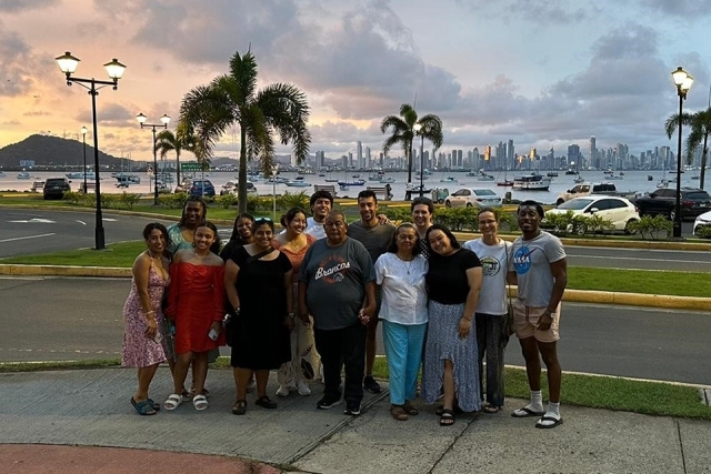 St. John's students on Plunge retreat pose for a group photo