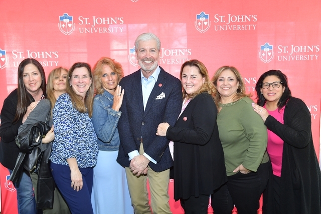 group of St. John's Staten Island campus community members