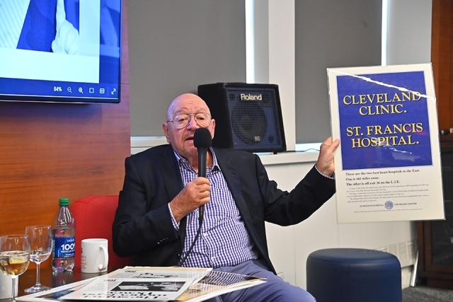 Jerry Della Femina speaking to talk attendees