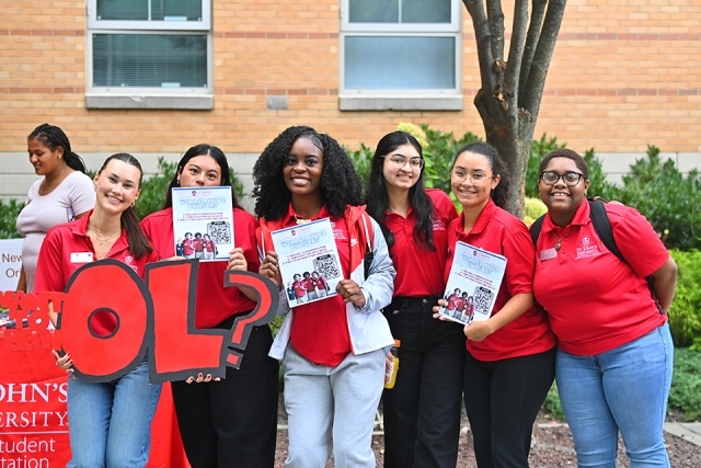 Orientation Leaders pose for a group photo