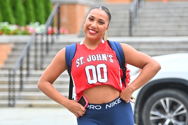 St. John's student poses for photo