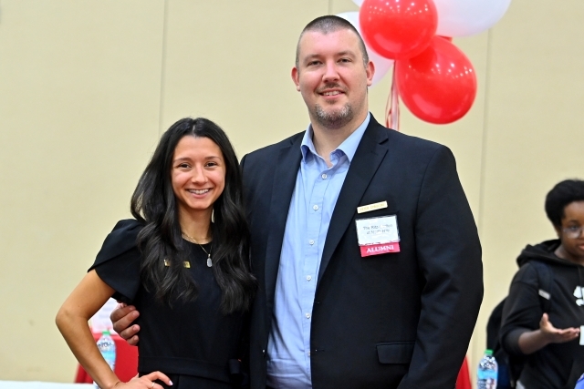 St. John's alum and career fair attendee