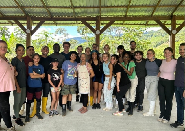 Service learning project while studying abroad through the St. John's Ozanam Scholars Program 