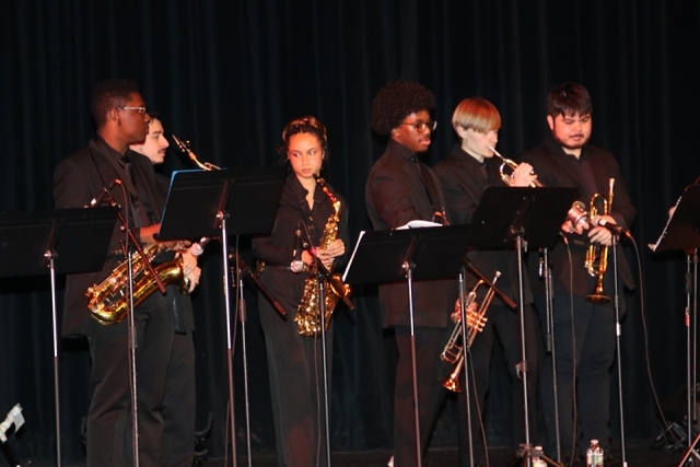 St. John's Jazz Band performers onstage