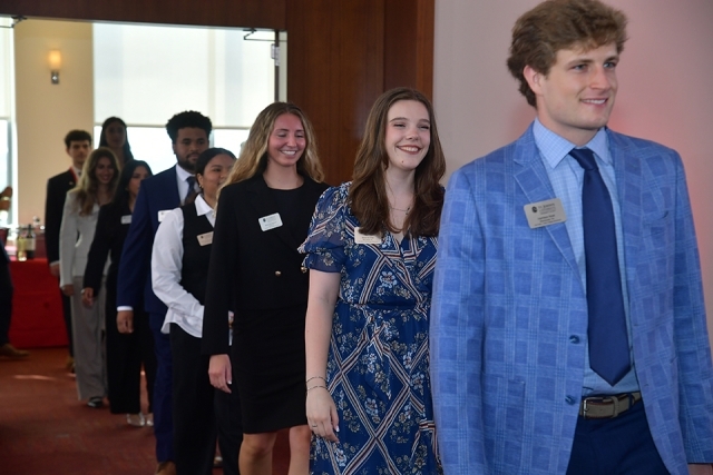 President’s Society Students walking into ceremony