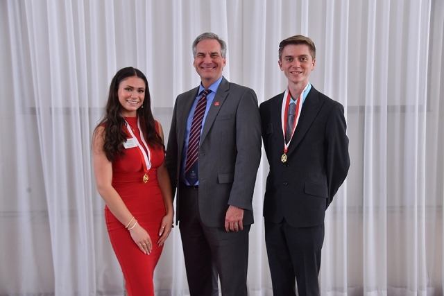 President’s Society members with Dean