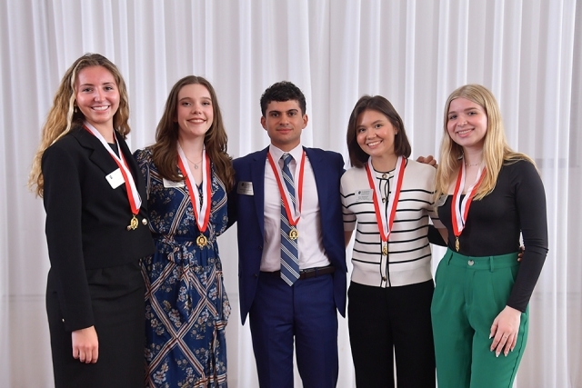 President’s Society posing together