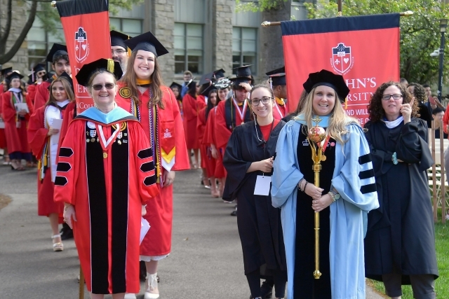 Christine M. Goodwin, '96C, '98G, '07PD, '21Ed.D. Leading the Commencement Class down a path