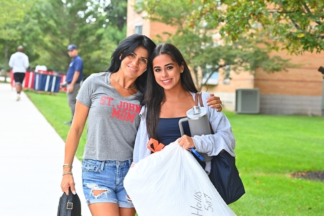 Two students in SJU residence village
