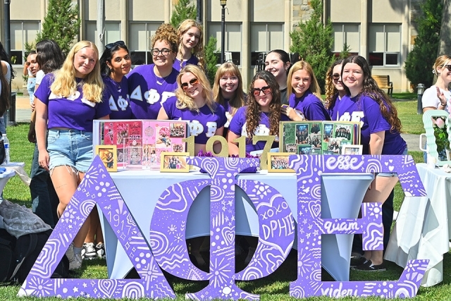 Students at the SJU Activities Fair