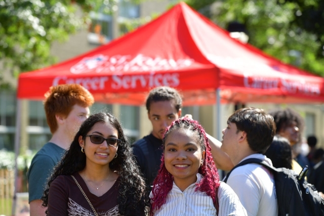 Two female students at Careernival