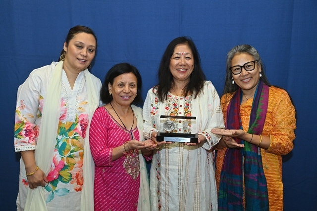 Female honoree and other females together