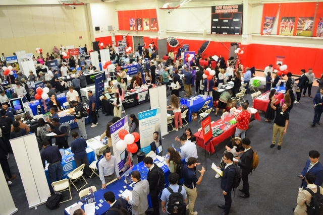 Overhead view of 2025 Career Fair