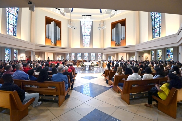 wide view of Opening School Mass