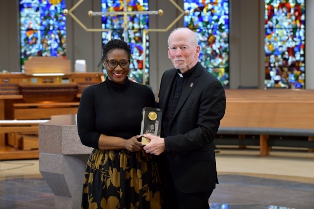 Vincentian Convocation honoree with Fr. Shanley