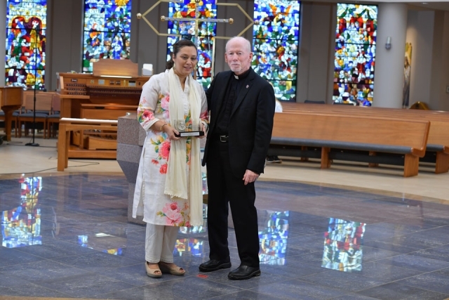 Vincentian Convocation award recipient with Fr. Shanley
