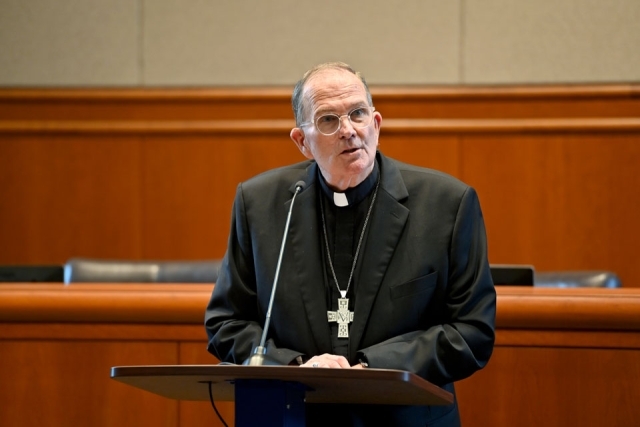 Vincentian Heritage Lecture speaker at podium