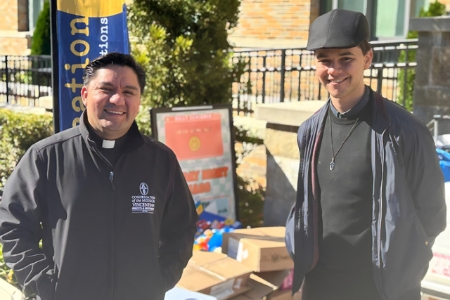 Student and faculty at the St. John's University Vocational Festival