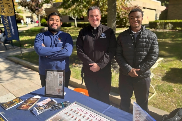 Student and faculty at the St. John's University Vocational Festival