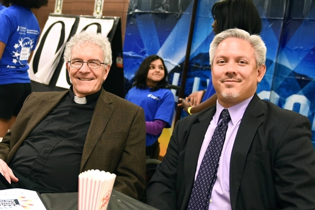 Rev. Stephen Bicsko, C.M. and man in suit