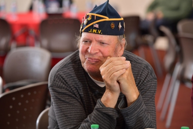 Man in verterans cap 