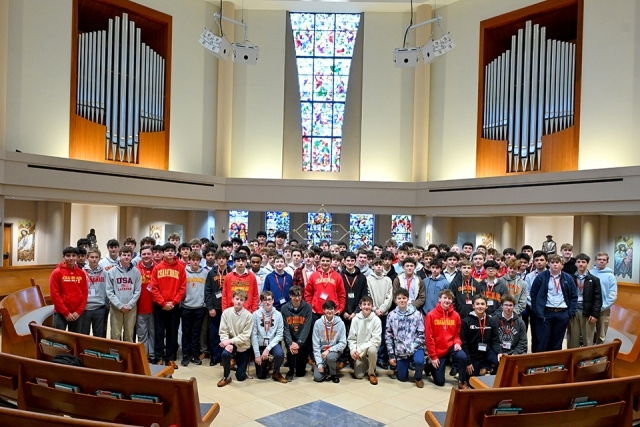 High school students in St. Thomas More Church