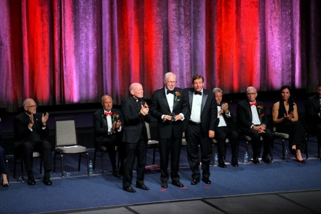 President's Dinner honorees and Fr. Shanley
