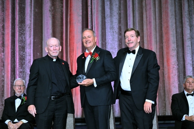 President's Dinner honorees and Fr. Shanley