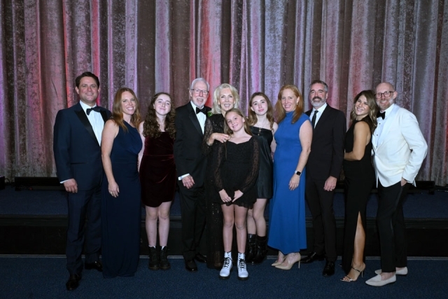 Attendees and honorees onstage