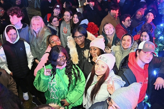 Students at the winter carnival