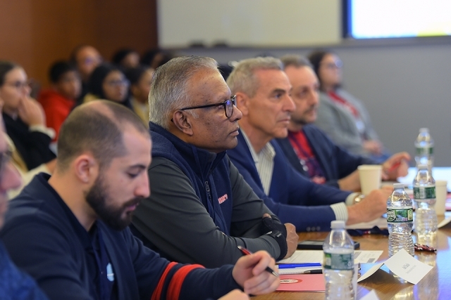 Johnny's Innovation Challenge judges seated at table
