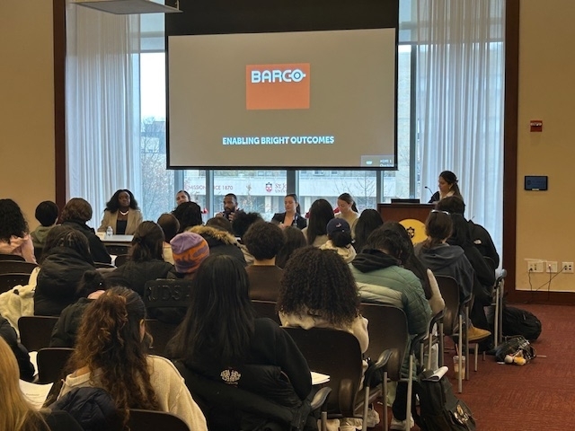 Group of students sitting at a lecture 