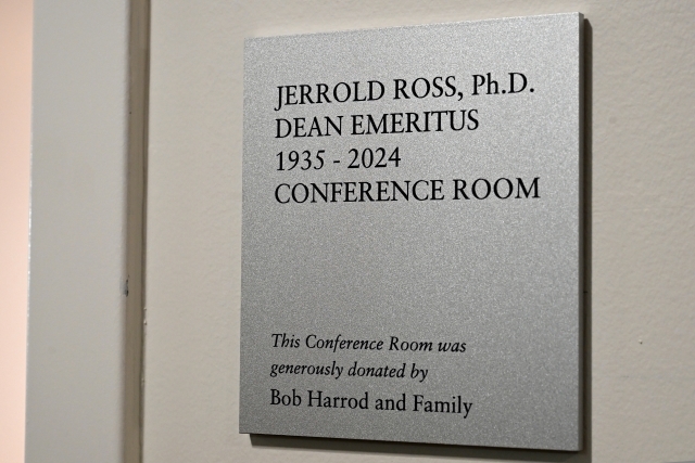Dean Jerrold Ross Conference Room Unveiled