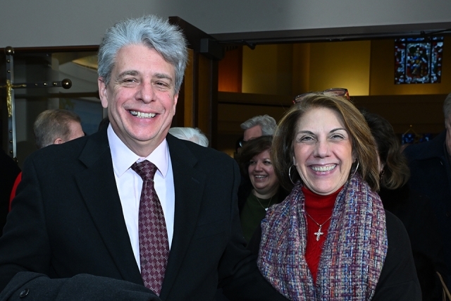 Couple posing for a picture 