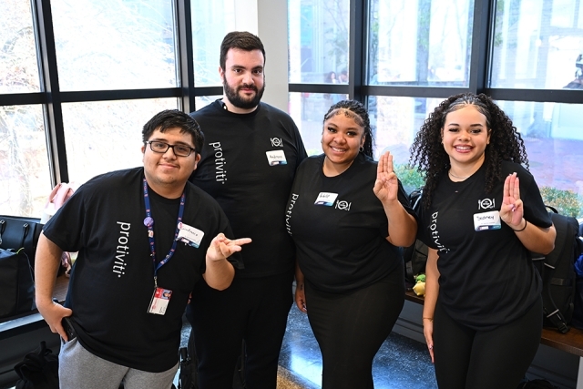 Students posing for a photo 