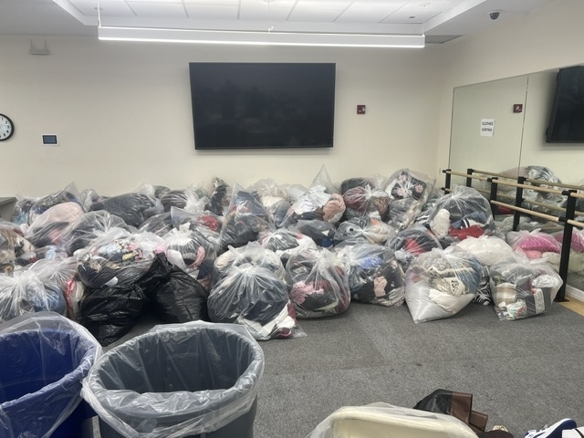 Room of donated products 