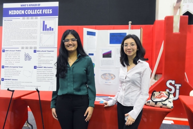 Students presenting a project 