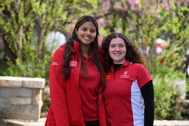 St. John's Student Ambassadors smiling 