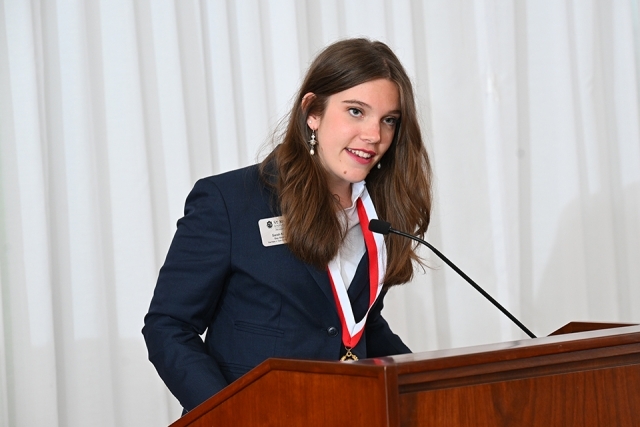 Student Speaker at President's Society event at St. John's 