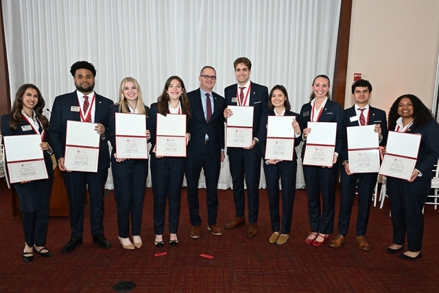 Student Honorees at the President's Society event at St. John's 