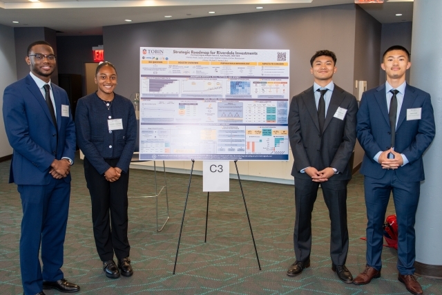 Charles Kwak ‘26TCB, Cassie Lemus-Sodji ‘26TCB, Stephan Loiseau ‘26TCB, and Andrew Manalansan ‘27TCB