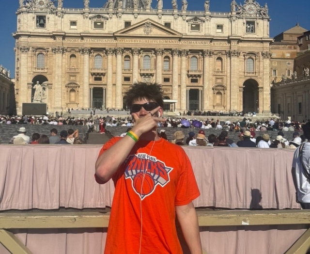 St. John's Student Robby DeLasho in Rome